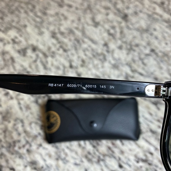Ray Ban Black Frame Grey Gradient Lenses